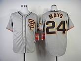 San Francisco Giants #24 Mays Grey Throwback Jerseys,baseball caps,new era cap wholesale,wholesale hats