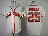 San Francisco Giants #25 Barry Bonds Throwback 2004 Cream Jerseys,baseball caps,new era cap wholesale,wholesale hats