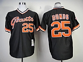 San Francisco Giants #25 Bonds Black Throwback Jerseys,baseball caps,new era cap wholesale,wholesale hats
