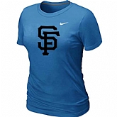 San Francisco Giants Heathered L.blue Nike Women's Blended T-Shirt,baseball caps,new era cap wholesale,wholesale hats