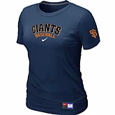San Francisco Giants Nike Women's D.Blue Short Sleeve Practice T-Shirt,baseball caps,new era cap wholesale,wholesale hats