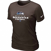 Seattle Seahawks Brown Women's Critical Victory T-Shirt,baseball caps,new era cap wholesale,wholesale hats