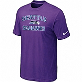 Seattle Seahawks Heart & Soul Purple T-Shirt,baseball caps,new era cap wholesale,wholesale hats
