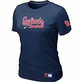 St. Louis Cardinals Nike Women's D.Blue Short Sleeve Practice T-Shirt,baseball caps,new era cap wholesale,wholesale hats