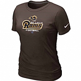St.Louis Rams Brown Women's Critical Victory T-Shirt,baseball caps,new era cap wholesale,wholesale hats