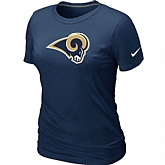 St.Louis Rams D.Blue Women's Logo T-Shirt,baseball caps,new era cap wholesale,wholesale hats