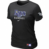 Tampa Bay Rays Nike Women's Black Short Sleeve Practice T-Shirt,baseball caps,new era cap wholesale,wholesale hats