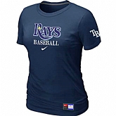 Tampa Bay Rays Nike Women's D.Blue Short Sleeve Practice T-Shirt,baseball caps,new era cap wholesale,wholesale hats