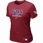 Tampa Bay Rays Nike Women's Red Short Sleeve Practice T-Shirt,baseball caps,new era cap wholesale,wholesale hats