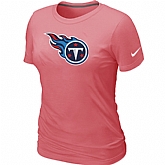 Tennessee Titans Pink Women's Logo T-Shirt,baseball caps,new era cap wholesale,wholesale hats