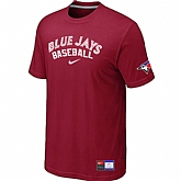 Toronto Blue Jays Red Nike Short Sleeve Practice T-Shirt,baseball caps,new era cap wholesale,wholesale hats
