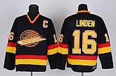 Vancouver Canucks #16 Linden Black C Patch Jerseys,baseball caps,new era cap wholesale,wholesale hats