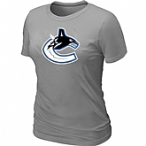 Vancouver Canucks Big & Tall Women's Logo L.Grey T-Shirt,baseball caps,new era cap wholesale,wholesale hats