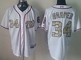 Washington Nationals #34 Bryce Harper White 2013 USMC Home Cool Base Jerseys,baseball caps,new era cap wholesale,wholesale hats
