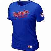 Washington Nationals Blue Nike Women's Short Sleeve Practice T-Shirt,baseball caps,new era cap wholesale,wholesale hats