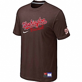 Washington Nationals Brown Nike Short Sleeve Practice T-Shirt,baseball caps,new era cap wholesale,wholesale hats