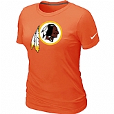 Washington Red Skins Orange Women's Logo T-Shirt,baseball caps,new era cap wholesale,wholesale hats