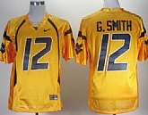 West Virginia Mountaineers #12 Geno Smith Yellow Jerseys,baseball caps,new era cap wholesale,wholesale hats