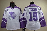 Womens Chicago Blackhawks #19 Jonathan Toews White Purple Jerseys,baseball caps,new era cap wholesale,wholesale hats