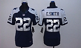 Womens Limited Nike Dallas Cowboys #22 Emmitt Smith Blue Thanksgiving Jerseys,baseball caps,new era cap wholesale,wholesale hats