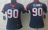Womens Nike Houston Texans #90 Jadeveon Clowney Blue Limited Jerseys,baseball caps,new era cap wholesale,wholesale hats