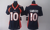 Womens Nike Limited Denver Broncos #10 Sanders Navy Blue Jerseys,baseball caps,new era cap wholesale,wholesale hats