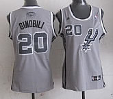 Womens San Antonio Spurs #20 Manu Ginobili Revolution 30 Swingman Gray Jerseys,baseball caps,new era cap wholesale,wholesale hats