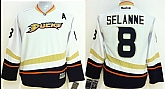 Youth Anaheim Ducks #8 Teemu Selanne White Jerseys,baseball caps,new era cap wholesale,wholesale hats