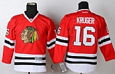 Youth Chicago Blackhawks #16 Marcus Kruger Red Jerseys,baseball caps,new era cap wholesale,wholesale hats