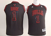 Youth Chicago Bulls #1 Derrick Rose All Black With Red Swingman Jerseys,baseball caps,new era cap wholesale,wholesale hats