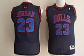 Youth Chicago Bulls #23 Michael Jordan All Black With Blue Jerseys,baseball caps,new era cap wholesale,wholesale hats