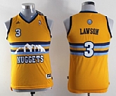 Youth Denver Nuggets #3 Ty Lawson Yellow Jerseys,baseball caps,new era cap wholesale,wholesale hats