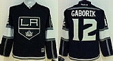 Youth Los Angeles Kings #12 Marian Gaborik Black Jerseys,baseball caps,new era cap wholesale,wholesale hats