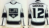 Youth Los Angeles Kings #12 Marian Gaborik White Jerseys,baseball caps,new era cap wholesale,wholesale hats