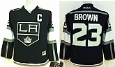Youth Los Angeles Kings #23 Dustin Brown Black Jerseys,baseball caps,new era cap wholesale,wholesale hats