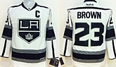 Youth Los Angeles Kings #23 Dustin Brown White Jerseys,baseball caps,new era cap wholesale,wholesale hats