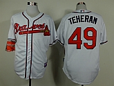 Atlanta Braves #49 Julio Teheran White Jerseys,baseball caps,new era cap wholesale,wholesale hats