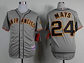 San Francisco Giants #24 Mays 2014 Gray Throwback Jerseys,baseball caps,new era cap wholesale,wholesale hats