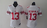 Womens Nike Limited New York Giants #13 Odell Beckham JR White Jerseys,baseball caps,new era cap wholesale,wholesale hats