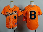 Youth San Francisco Giants #8 Hunter Pence Orange Jerseys,baseball caps,new era cap wholesale,wholesale hats