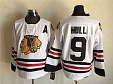 Chicago Blackhawks #9 Bobby Hull White Throwback CCM New Jerseys,baseball caps,new era cap wholesale,wholesale hats