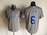 Majestic Kansas City Royals #6 Cain Gray Stitched Jerseys,baseball caps,new era cap wholesale,wholesale hats