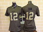 Womens Limited Nike Seattle Seahawks #12 Fan Salute To Service Green Jerseys,baseball caps,new era cap wholesale,wholesale hats
