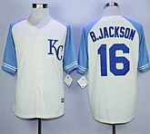 Majestic Kansas City Royals #16 Bo Jackson Cream Exclusive Vintage Stitched MLB Jerseys,baseball caps,new era cap wholesale,wholesale hats