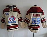 Toronto Blue Jays #55 Russell Martin Cream Sawyer Hooded Sweatshirt MLB Hoodie,baseball caps,new era cap wholesale,wholesale hats