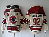 Colorado Avalanche #92 Gabriel Landeskog 2016 Cream Stitched Hoodie,baseball caps,new era cap wholesale,wholesale hats