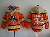 Pittsburgh Pirates #34 A.J Burnett Orange Stitched Hoodie,baseball caps,new era cap wholesale,wholesale hats