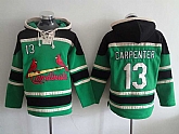 St. Louis Cardinals #13 Matt Carpenter Green Stitched Hoodie,baseball caps,new era cap wholesale,wholesale hats