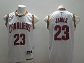 Cleveland Cavaliers #23 LeBron James NBA Logo Backside 2014 Swingman White Jerseys,baseball caps,new era cap wholesale,wholesale hats