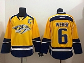 Nashville Predators #6 Shea Weber Yellow Jerseys,baseball caps,new era cap wholesale,wholesale hats